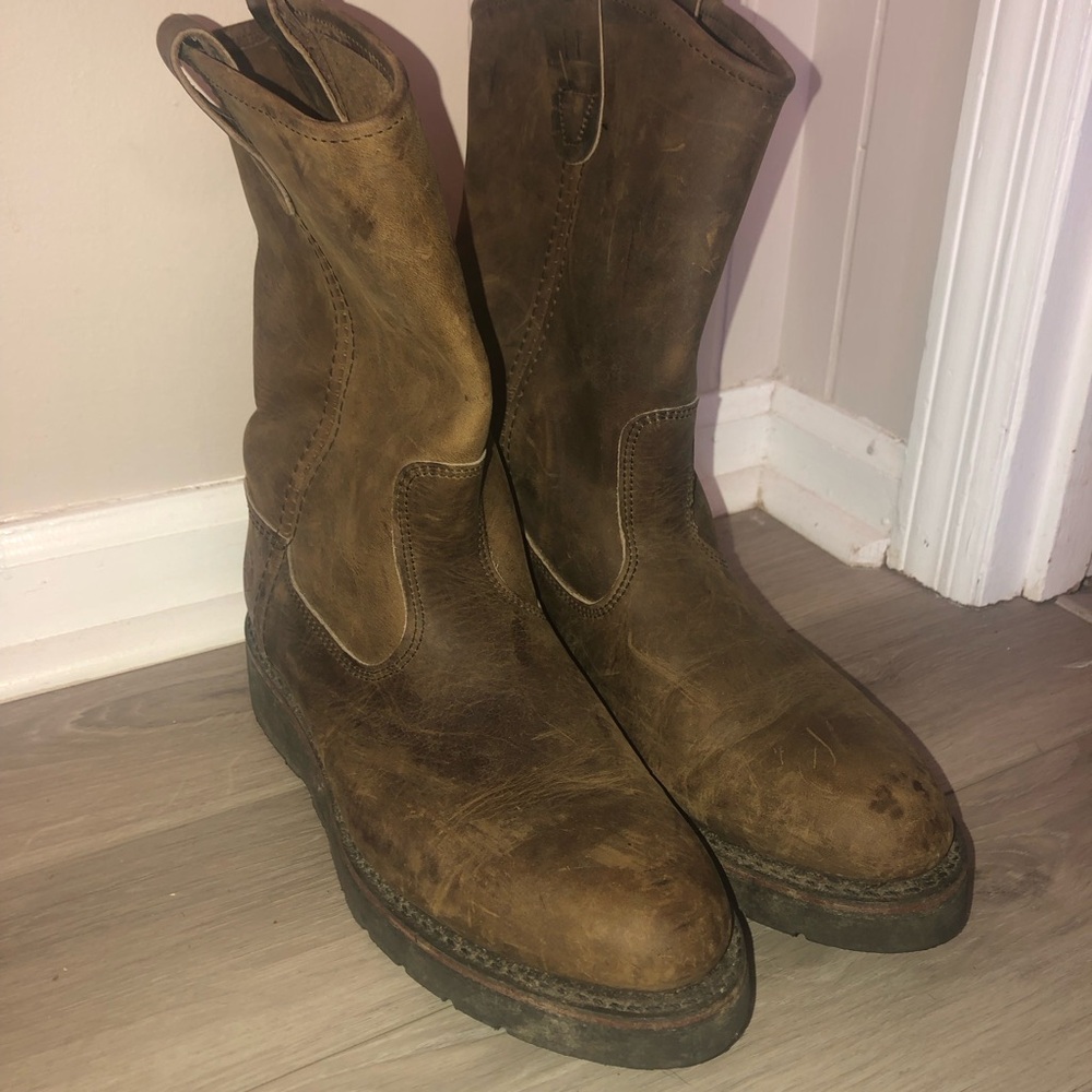 Double H Rustic Brown Leather Boots - image 1